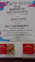 Taco Regio menu