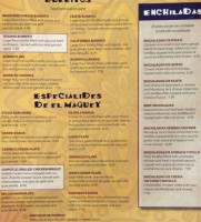 Casa Arandinas menu