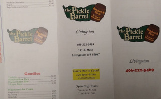 Pickle Barrel menu