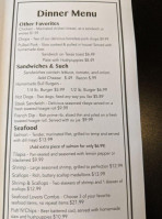 Johnny Bull's Steakhouse menu