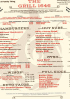 The Grill 1646 menu