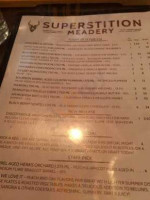 Superstition Meadery menu
