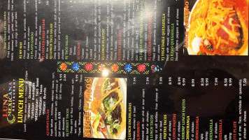 Luna Mexicana menu