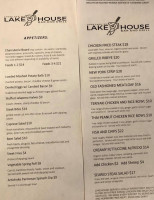 Lakehouse And Grill menu
