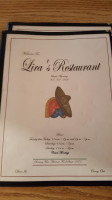 Lira's menu