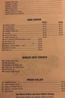 Blazin Cajun Seafood menu