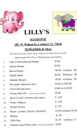Lilly's menu