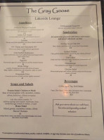 Gray Goose Lakeside Lounge menu