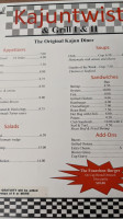 Kajun Twist Grill menu