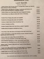 Meadowlands Diner menu