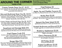 Around The Corner Food And Fun menu