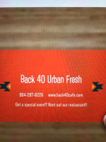 Back 40 Urban Fresh food