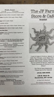 J.f. Farm Store Cafe menu