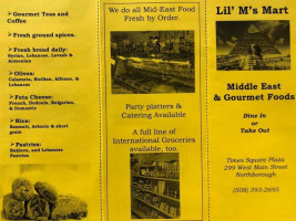 Lil M's Mart menu