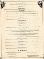 The Creamery menu