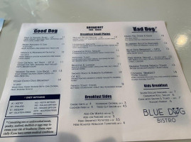 Blue Dog Bistro menu
