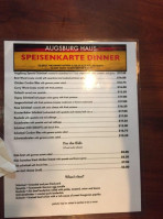 Augsburg Haus Llc menu