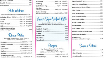 Anne's Dairy Drive In menu