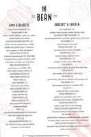 The Bern And Grill menu