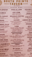 South Pointe Tavern menu