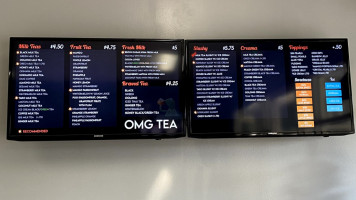 Omg Tea menu