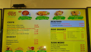 Tacos El Paisa menu