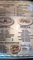 Melys Mexican Cuisine menu