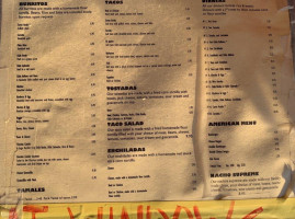 Chacho's Mexican Take Out menu