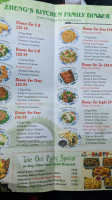 Zheng's Chinese Kitchen menu