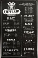 Outlaw Smokehouse menu
