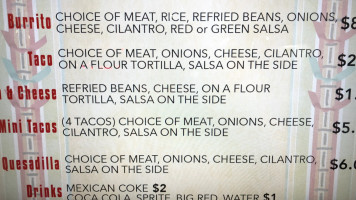 Ezekiel's Tacos menu
