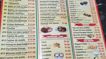 Taqueria Mazamitla menu