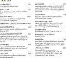 Blarney Stone Pub menu