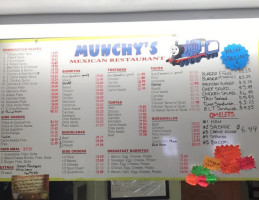 Munchy's Mexican menu