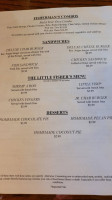 Fisherman's Cove menu