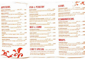 Alborz Persian menu
