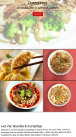 Hot Pan Noodles Dumplings food