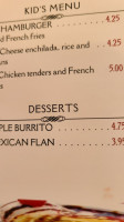 Chapultepec Mexican menu