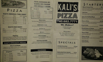 Kali's Oak Hill menu