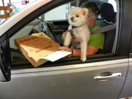 Hawks Pizza Drive-thru outside