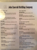 John Emerald Distilling Company menu
