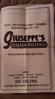Giuseppe's Italian Pizzeria menu