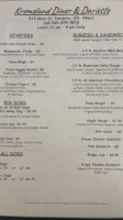 Kremeland menu