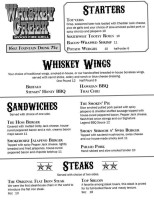 Whiskey Creek Wood Fire Grill menu