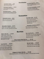 Don Juan Cantina Grill menu