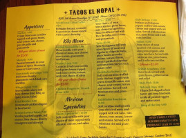 Tacos El Nopal menu