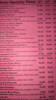 Lefty's Gourmet Pizza And Ice Cream menu