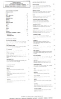 Sushi Bistro Inc menu