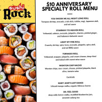 Sushi Rock menu