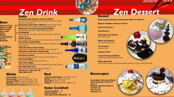 Sushi Zen Izakaya menu
